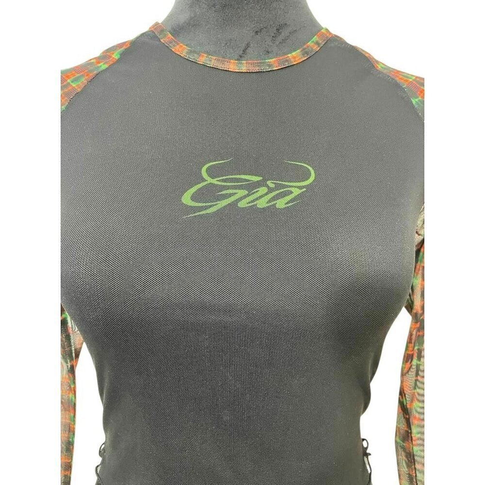 I.AM.GIA Size XS  Top Blouse Long Sleeve Sheer Grunge Sexy Goth - Picture 3 of 8